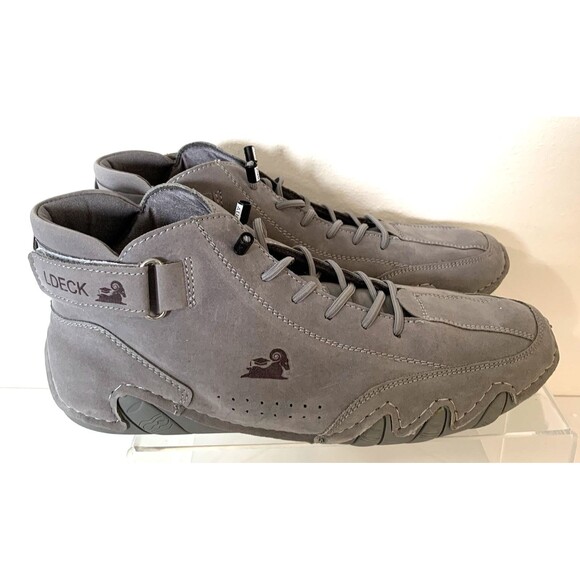 LDeck Italian Handmade Suede Luxury High top Sneakers Women 9M - Picture 1 of 8
